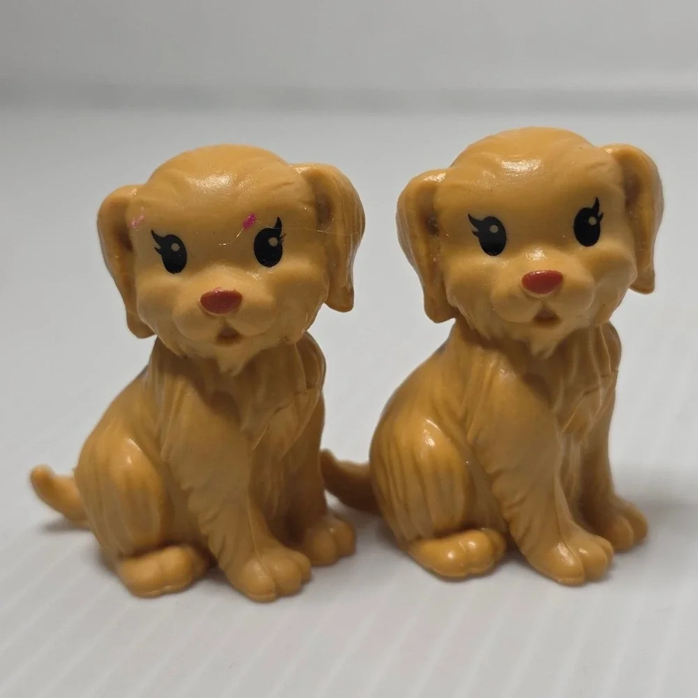 Mattel Barbie Puppy Dog Figures Set of‎ 4 Tan Golden Fair Vintage Accessory